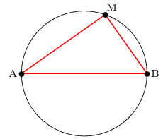 produit scalaire et cercle de diamètre donné